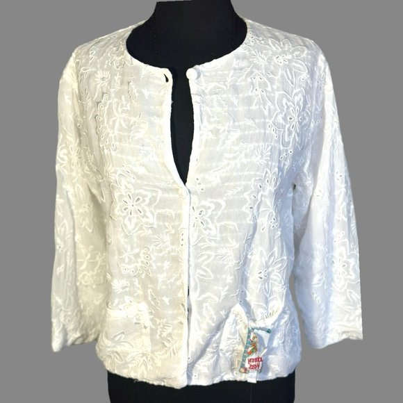 ABFAB! Johnny Was Valerie Jacket (Reversible) In White (SZ XS) (NWT) - Picture 3 of 12
